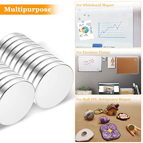 MIN CI 20Pcs Powerful Rare Earth Magnets Heavy Duty, Strong Neodymium Disc Magnets with Double-Sided Adhesive, 20 x 3mm Small Round Magnets for Crafts, Industrial Magnets and Refrigerator Magnets - Thumbnail 5