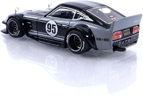 Miniatura 3 de True Scale Miniatures Modelo de coche compatible con Nissan Fairlady Z Kaido GT 95 Drifter V1 Negro Gris Edición Limitada 164 Modelo Fundido a