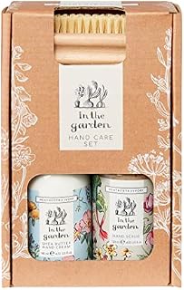 Heathcote & Ivory In the Garden Hand Care Gardener Gift Set | 140ml Hand Cream, 120ml Hand Scrub & Nail Brush | Enriched With Essential Oils | Cruelty Free & Vegan Friendly