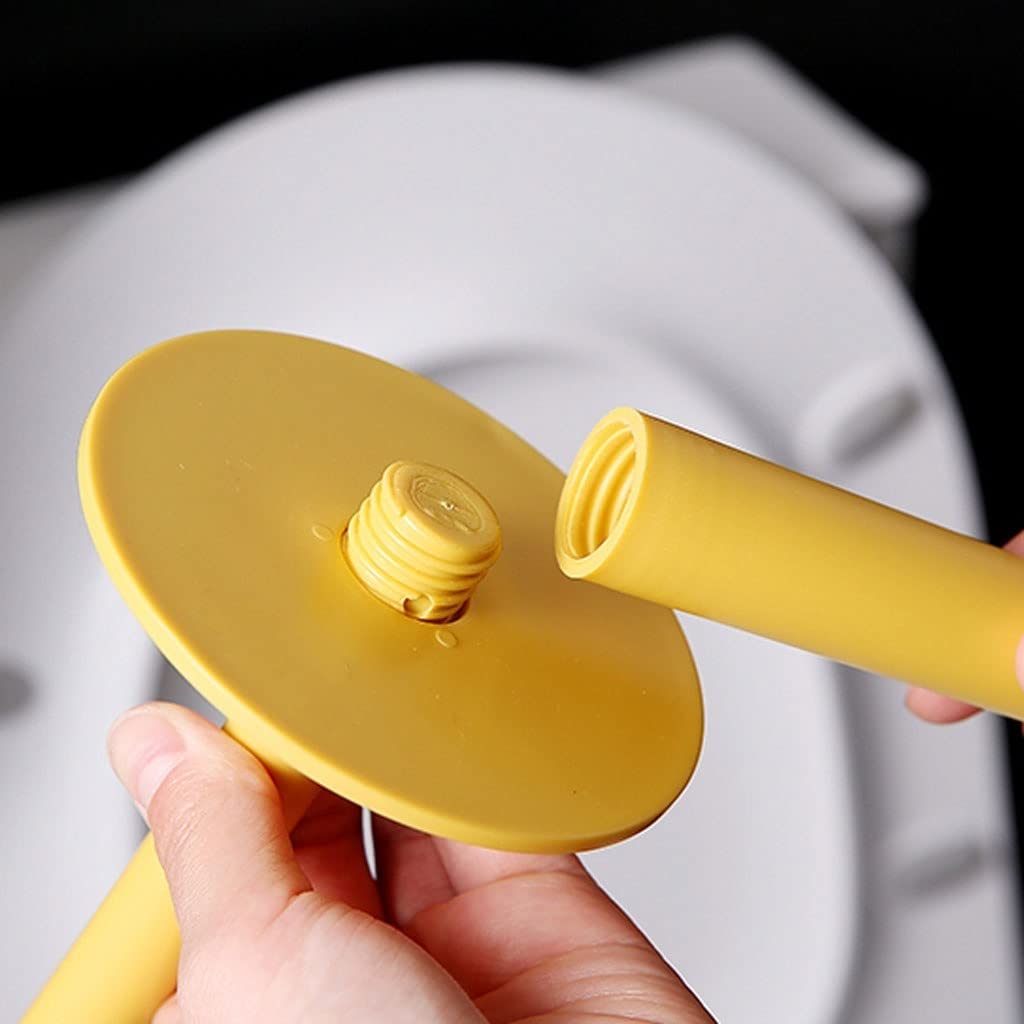 Scopino e supporto for WC dal design moderno, scopino for a manico lungo pulito durevole, for morbido duro con coperchio Spazzola più pulita(A)