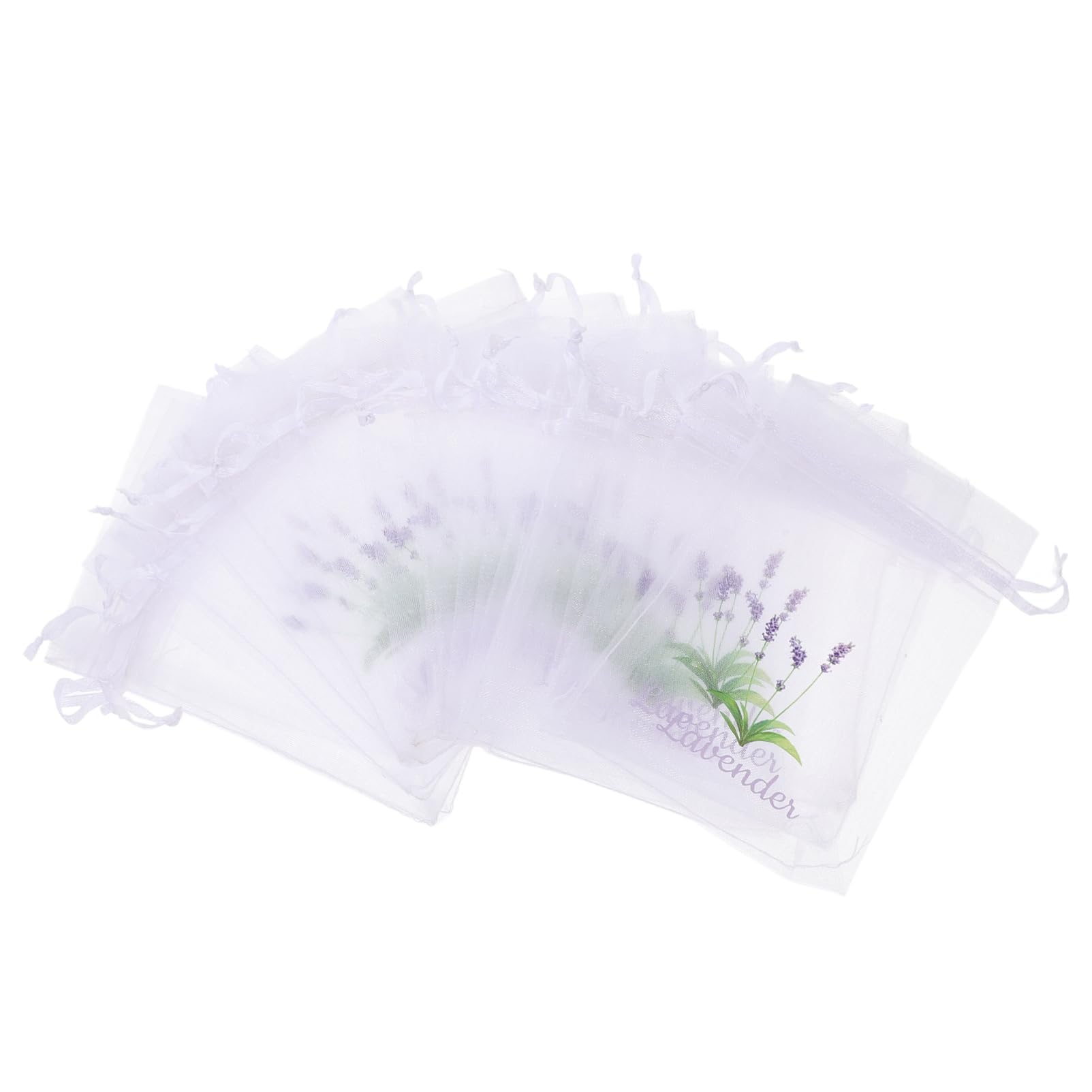 HOOTNEE 20pcs Organza Bags Drawstring Closure Elegant Mesh Favor Bags for Lavender Sachets Storage Sacks for Weddings Home and Daily Organization