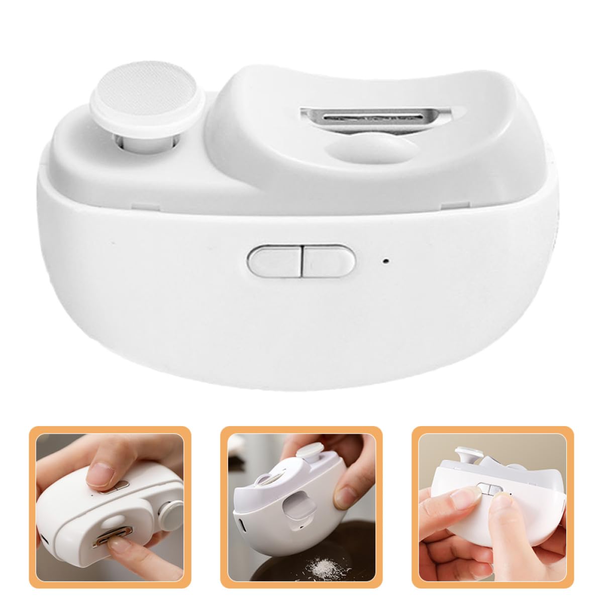 Ciieeo Tagliaunghie Elettrico 2 in 1 Funzione Lima e Taglio per Adulti e Ragazze per Cura Unghie Mani e Piedi