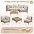 SunloungeCo 5-Piece Patio Furniture Set, Outdoor Wicker Sectional Sofa with Coffee Table, Anti-Slip & Thick All-Weather Cushions for Party, Garden, Backyard, Beige