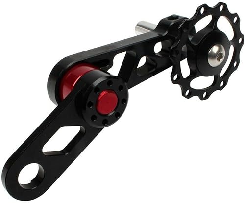 HomeSoGood Tensor de cadena de bicicleta convertidor de cadena de una sola velocidad para bicicleta plegable, accesorios de bicicleta (negro)