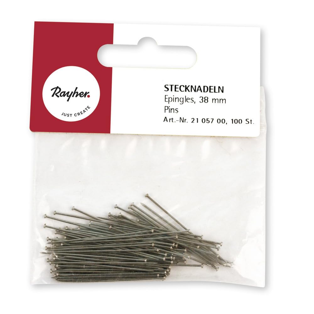 Rayher 2105700 Pins 38 mm Pack of 100