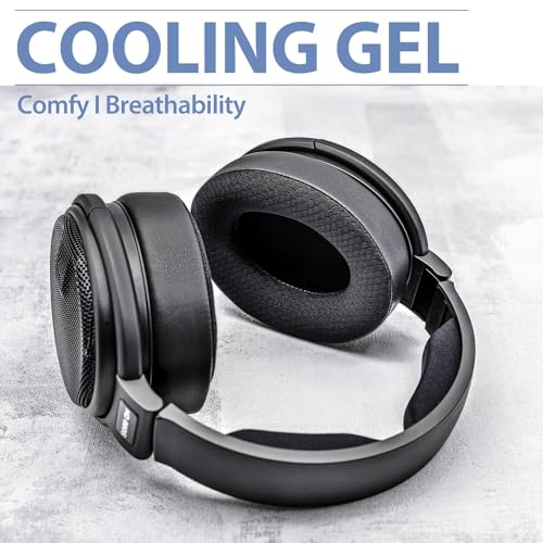 Repuesto de Almohadillas para HD650, HD660 S, HD600, HD6XX, HD58X, HD580, HD565, HD545, HD535 Auriculares por TRANSTEK - Orificio Interior Más Profundo, Aislamiento de Ruido, Espuma de Memoria (Malla de Gel Refrescante) miniatura 5