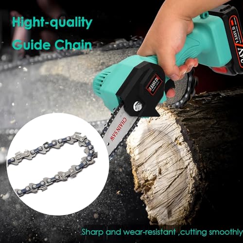 KtbeYTi 3 Pack 6 Inch 37TG Mini Chainsaw Chain, Replacement Saw Chain for Garden Branch Cutting Manganese Steel Chainsaw Accessories - Image 4
