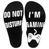 ZoomPlay Novelty Socks Funny Socks DO NOT DISTURB, I'M GAMING Socks, Gamer Socks, Birthday Present Christmas Gifts for Game Lovers Men Women Unisex, Without Gift Box