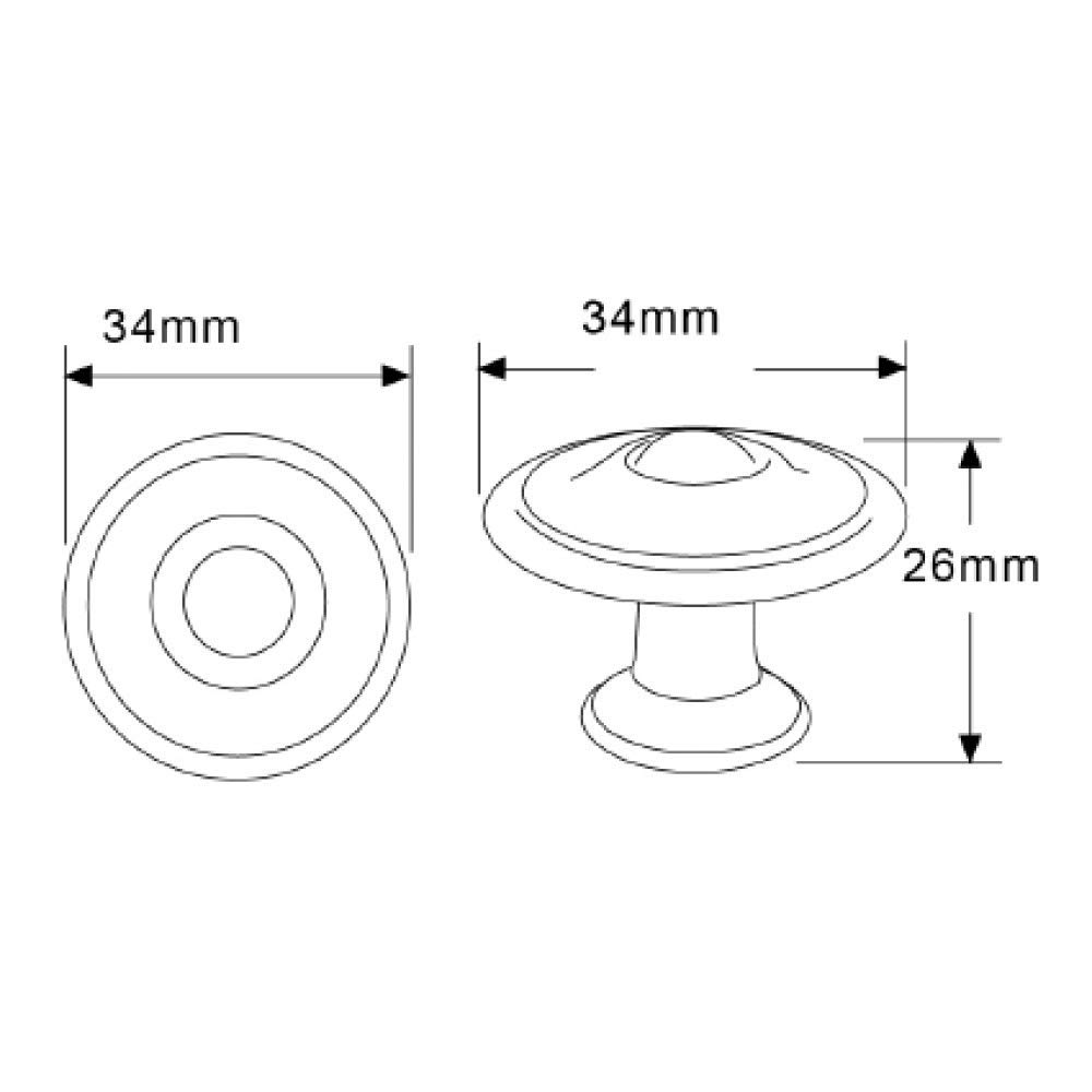 Round Antique English Brass Cabinet Knob - 88151.34AE, 1-3/8 in (35 mm) — KHTUMEWARE