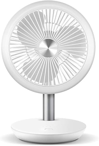 Soleus Air Ventilador de mesa portátil, ventilador de escritorio pequeño de 7 pulgadas, batería recargable de 4000 mAh, ventilador de piso USB