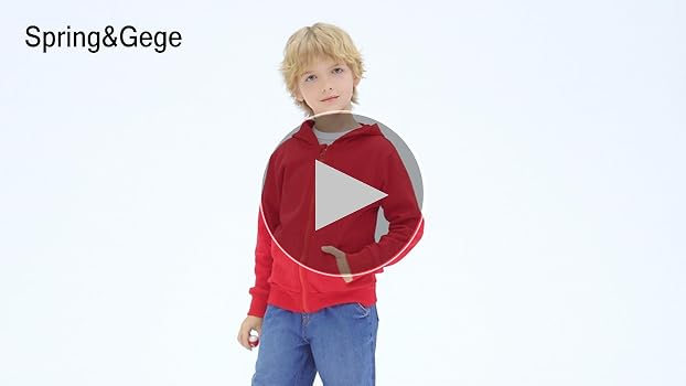 Amazon.com: Spring&Gege Youth Solid Full Zipper Hoodies Soft