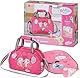 Zapf Creation 832455 BABY born Wickeltasche - Puppenwickeltasche in rosa grau inkl. Wickelunterlage, Windel und Puderdose