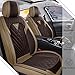 HESHS Car Seat Covers Full Set for Alfa Romeo Giulia 2017-2026, Waterproof Nappa Leather Car Seat Cover, Full Coverage Car Seat Covers Sets(5 Seats/Brown Coffee)