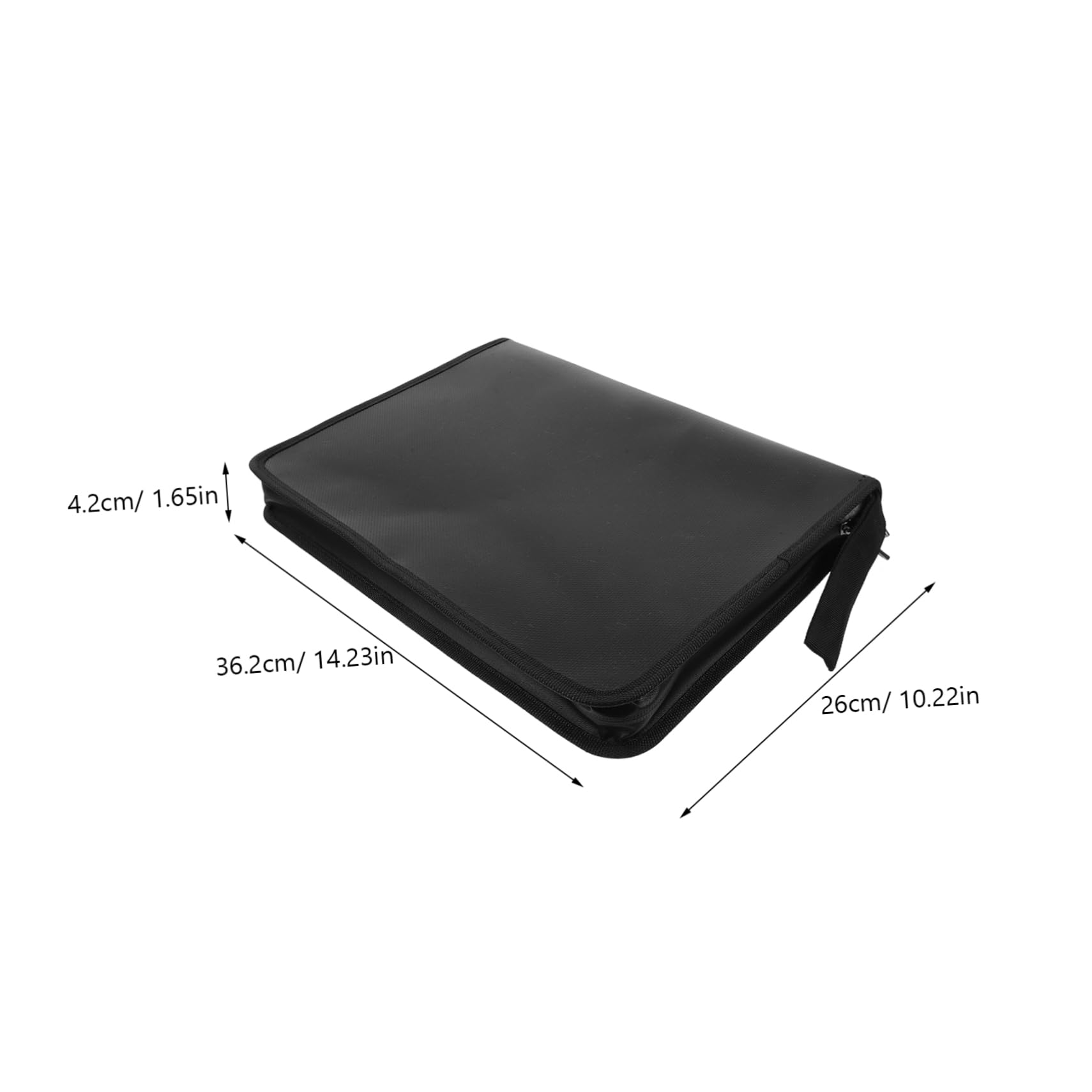 Carpeta Expandible de Archivos A4 Negra con 12 Bolsillos | Pp y Tela No Tejida, Formato Acordeón, para Oficina y Hogar, Portátil y Fácil de Guardar