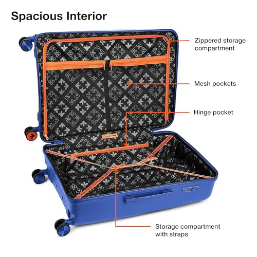 Image of Nasher Miles Polypropylene Spinner Seattle Hard-Sided Check-in Luggage 28 inch | 75cm | 8 Wheels Large Trolley Bag for Travel | Suitcase (Dark Blue)