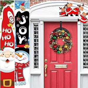 PCTC Mini Christmas Door Frame Decorations,Funny Santa Claus Door Frame, Home Party Table Scene Decor Props Gifts for Walls Doors and Windows Decoration DIY Craft PCTC Mini Christmas Door Frame DecorationsFunny Santa Claus Door Frame Home Party Table Scene Decor Props Gifts for Walls Doors and Windows Decoration DIY Craft