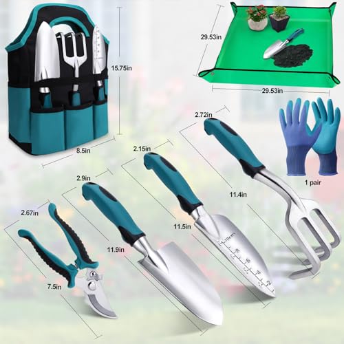 Kynup Garden Tools 7-Piece, Gardening Hand Tools, Gardening Tools Set with Rust-Proof,Stainless Steel, Aluminum Alloy Material, Gardening Supplies Set Ideal Gift - Image 3