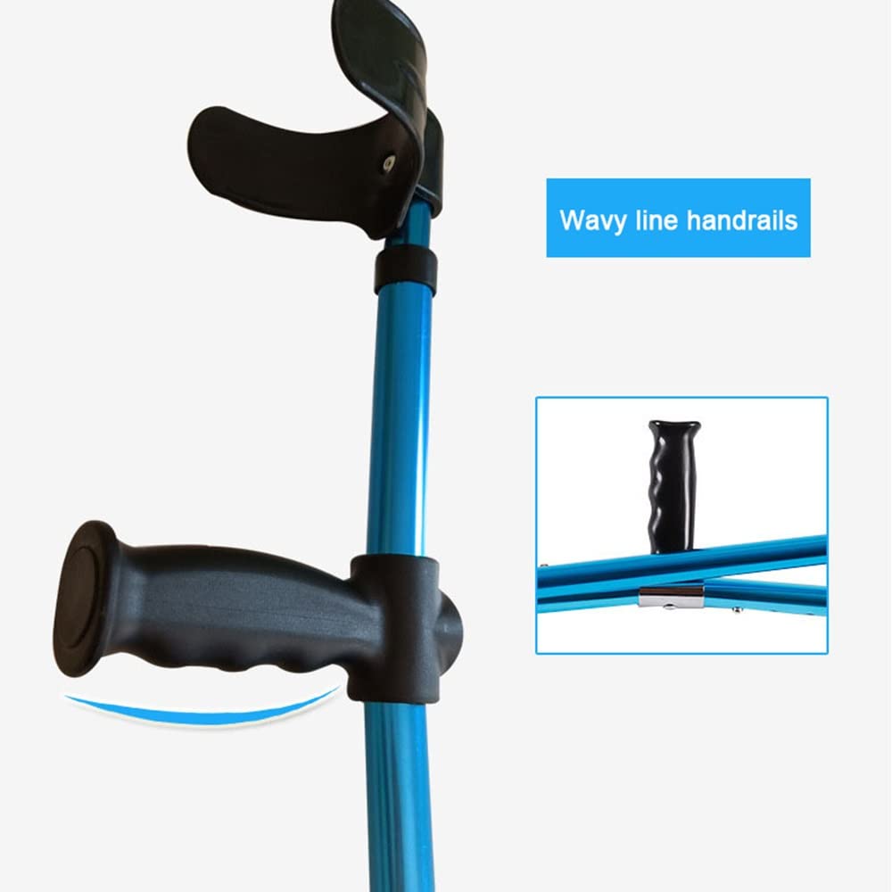 KADEUX Muleta De Antebrazo Muletas Plegables, Muletas para Adultos/jóvenes, Muletas De Antebrazo Andador Ajustable, Bastón De Aleación De Aluminio, Ligero