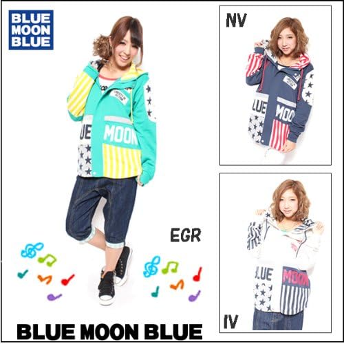 Amazon Co Jp Blue Moon Blue ブルームーンブルー アメリカン切替ジップパーカー ファッション