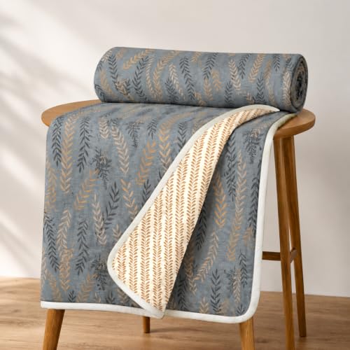 Image of Homestan Reversible All Season Cotton Feel Dohar for Single Bed,Soft Light Weight AC Blanket /Comforter for Summer /Winter /Monsoon (58x86 Inches, Fern Night)