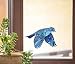 Bird - Bluebird in Flight - Stained Glass Style See-Through Vinyl Window Decal - Copyright 2015 Yadda-Yadda Design Co. (Variations Available) (MD 5.75"w x 4"h)