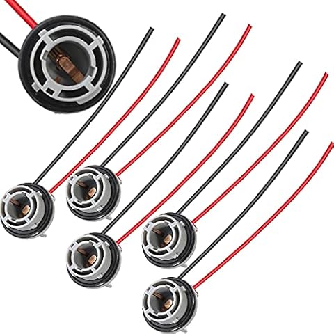 Xiatiaosann 5 PCS 1156 Enchufe de bombilla LED, BA15S P21W Adaptador de enchufes de arnés de cableado Cover