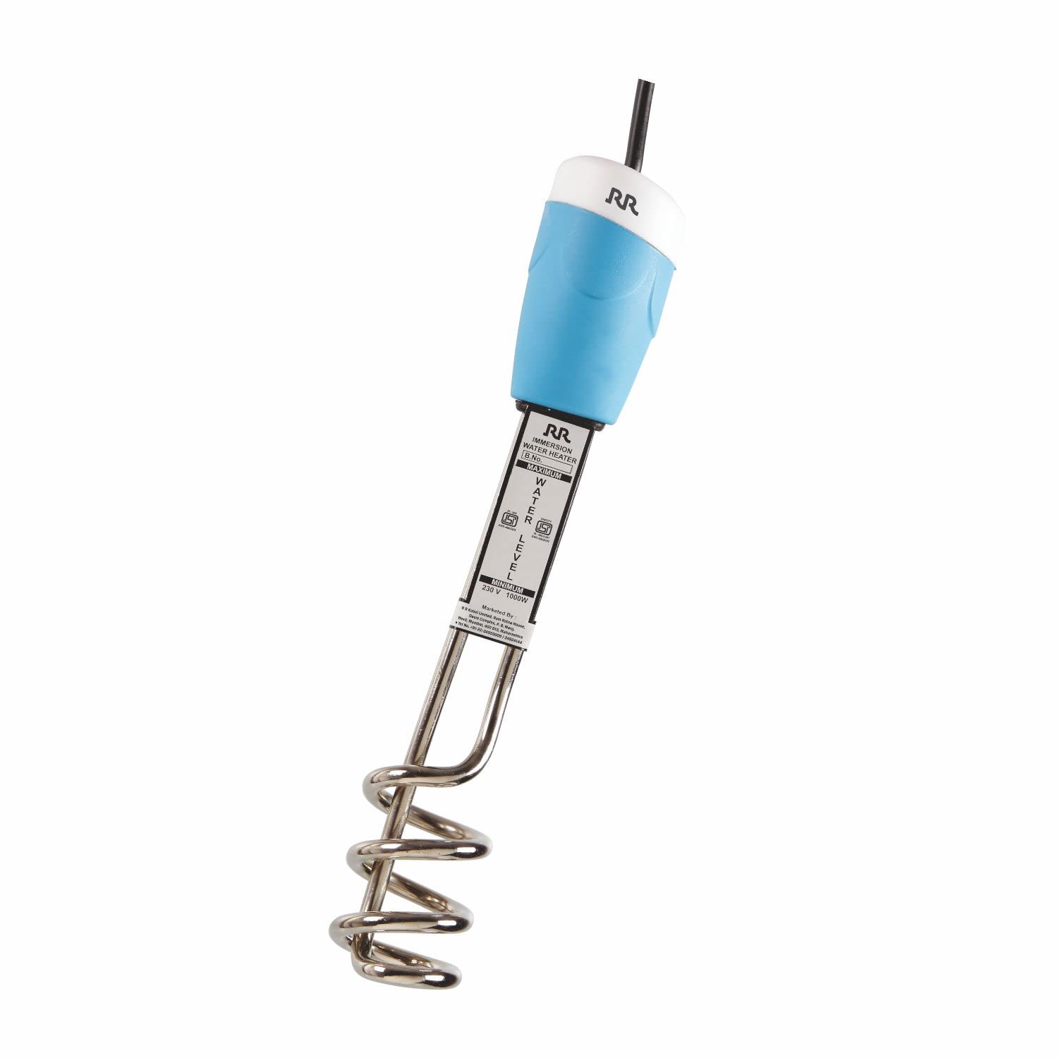 RR Watt Immersion Water Heater with Copper Heating Element (Blue) (1000)