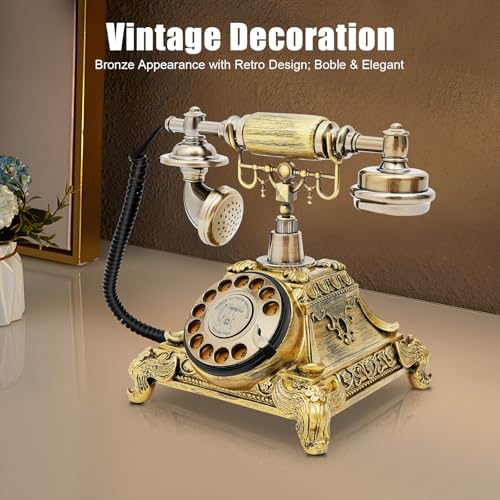 Teléfono vintage con función de redial y diseño retro miniatura 2