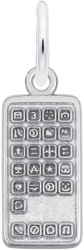 Reeds Sterling Silver Smartphone Double Sided 2D Charm