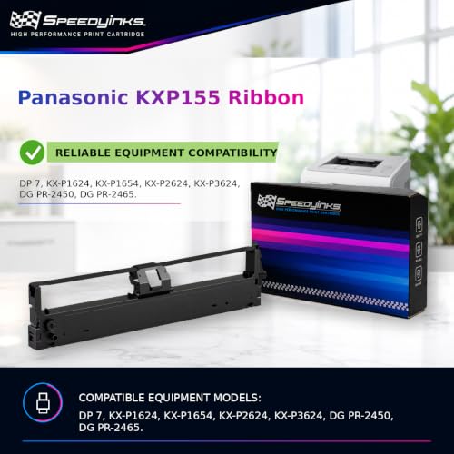 Ribbon compatible para Panasonic KXP155 negro 2-pack miniatura 5