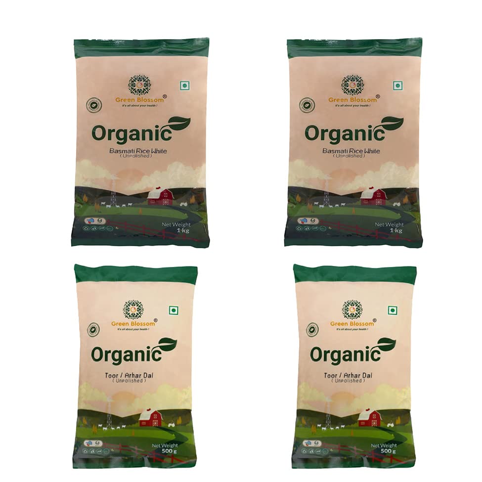 Green Blossom Organic Bajra Pearl Millet Whole and Basmati RIC | Combo of 2 | Style 116 1