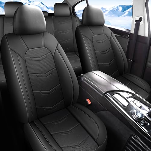 Image of HChengkikz Car Seat Cover, Breathable and Sporty (Black)