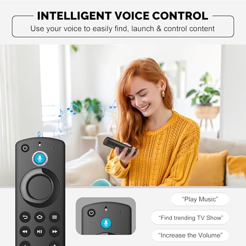 Image of Remote Control Compatible with Fire-Insignia-TV, Remote Replacement Fit for TV FireStick 4K /Lite /4K Max /Cube, for Insignia, Pioneer HD, QLED, AMZ-Smart-TV 3rd Gen with Voice