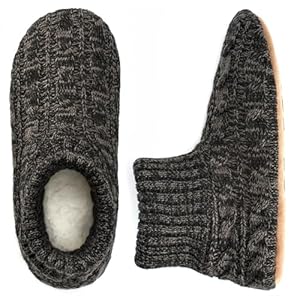 Mens Warm Slipper Socks with Grips,...