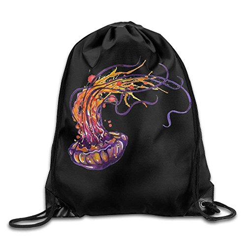 Cool Jellyfish Art Print Drawstring Backpack Rucksack Shoulder Bags Gym Bag Sport Bag