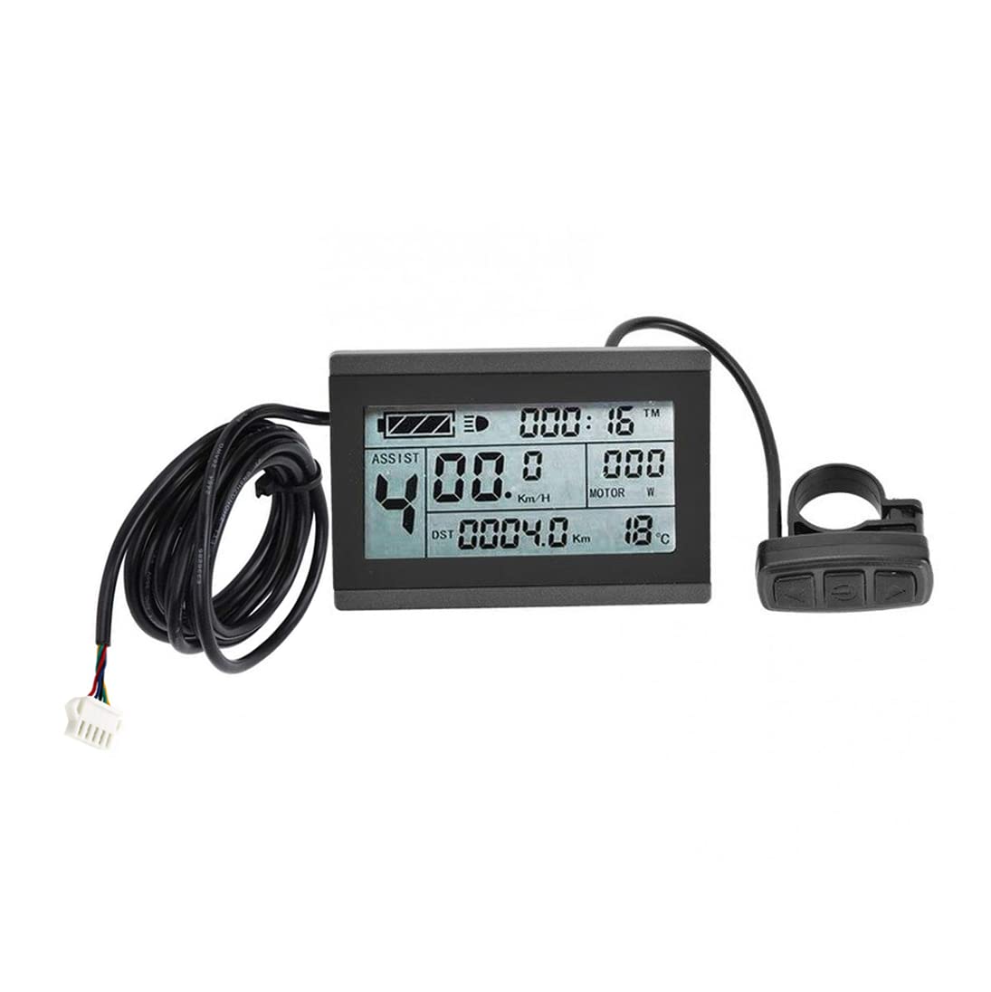 Display KT-LCD3, Professional, Computer di Bordo, tachimetro, Display LCD, illuminato, e-Bike, bici elettrica, pedelec, 24V/36V/48V