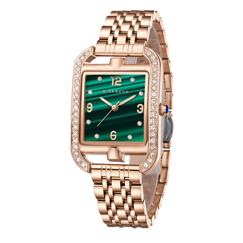 Image of Giordano Analog Watch for Women- Stylish Dial with Crystal Accents, Metal Strap, Quartz Movement - Elegant Accessory for Special Occasions - GZ-60108