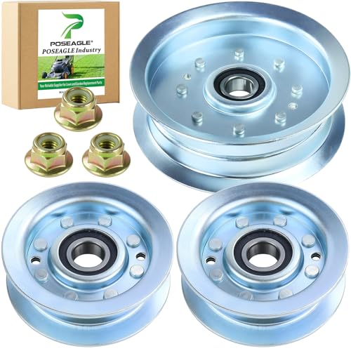 POSEAGLE 2 Pack GY22172 Idler Pulley with GY20629 Idler Pulley Replaces GY20110 AUC17621 GY22082 GY20067 for John Deere D140 D150 D160 E160 E170 L130 L120 LA145 LA115 LA165 S160 S170 Tractors