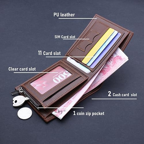 Personalized Wallet for men, Custom Engraved Leather Wallets with name, Customized Gifts for Dad Hombre Husband Son, Black (Simple Wallet Black, Engraving Photos+Text)2