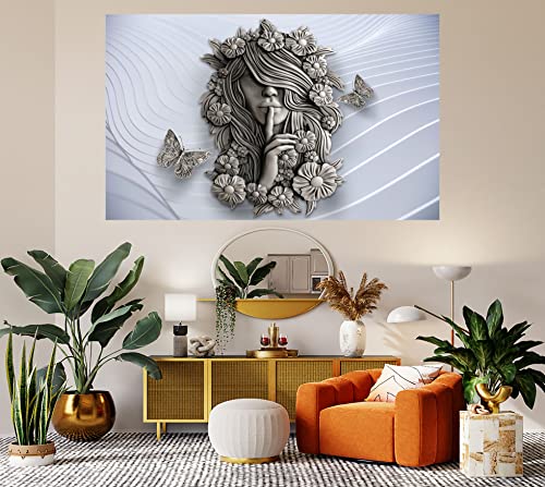 Image of Cabana Homes (48 inch x 36 inch) 3D Self Adhesive Wallpaper, Living Room, Bedroom, Sofa Background, Gypsum Board, Office