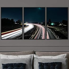 signwin 3 Piece Framed Canvas Wall Art Colorful...