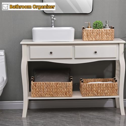 Wicker-Storage-Basket-Shelf-Bakets-Hand-Woven-Water-Hyacinth-Woven-Storage-Basket-with-Wooden-HandlesNested-Organizer-Container-with-Built-In-Carry-Handles3-Pack Wicker Storage Basket Shelf Bakets Hand Woven Water Hyacinth Woven Storage Basket with Wooden HandlesNested Organizer Container with Built In Carry Handles3 Pack