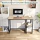 WOHOMO Kleiner Schreibtisch, 100cm Holz Bürotisch Schreibtisch mit Stauraum Computertisch PC für Home Office, Beige