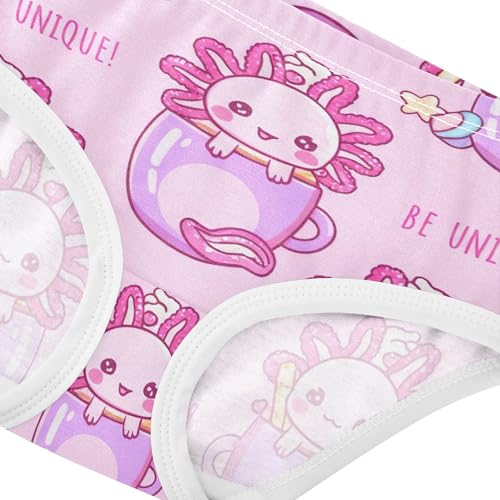 Cute Cartoon Pink Axolotls Toddler Underwear Floral 2t Cotton Girl Panties Cute Durable Briefs Underpants4