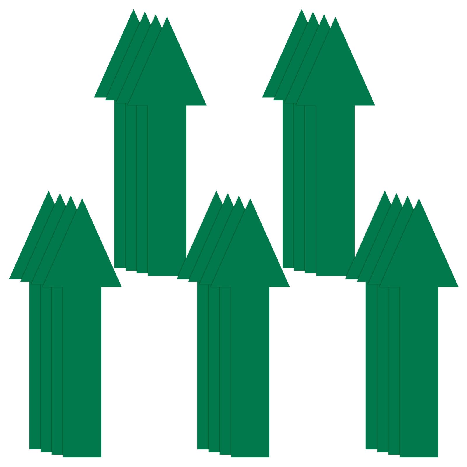 M METERXITY 20-Pack Arrow Sticker, 8 Inch PVC Self Adhesive Arrow Sign for Floor Road Wall Office Marking Road Instructions, Waterproof Arrow Stickers [Green]