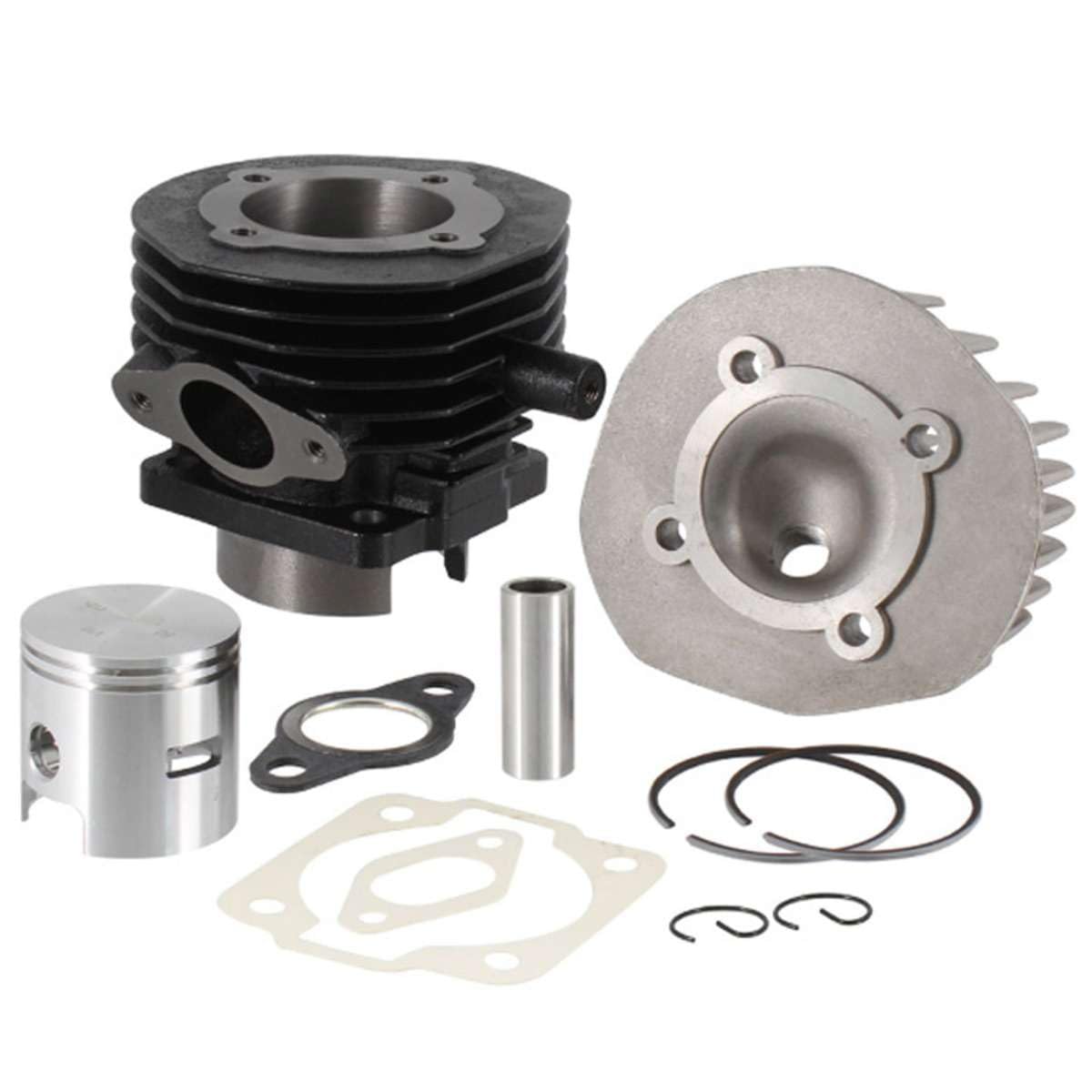 Gruppo Termico 102 Cilindro 6 Travasi Diametro 55 Compatibile con Vespa 50 Special PK XL Rush Ape 50 Maggiorato Modifica