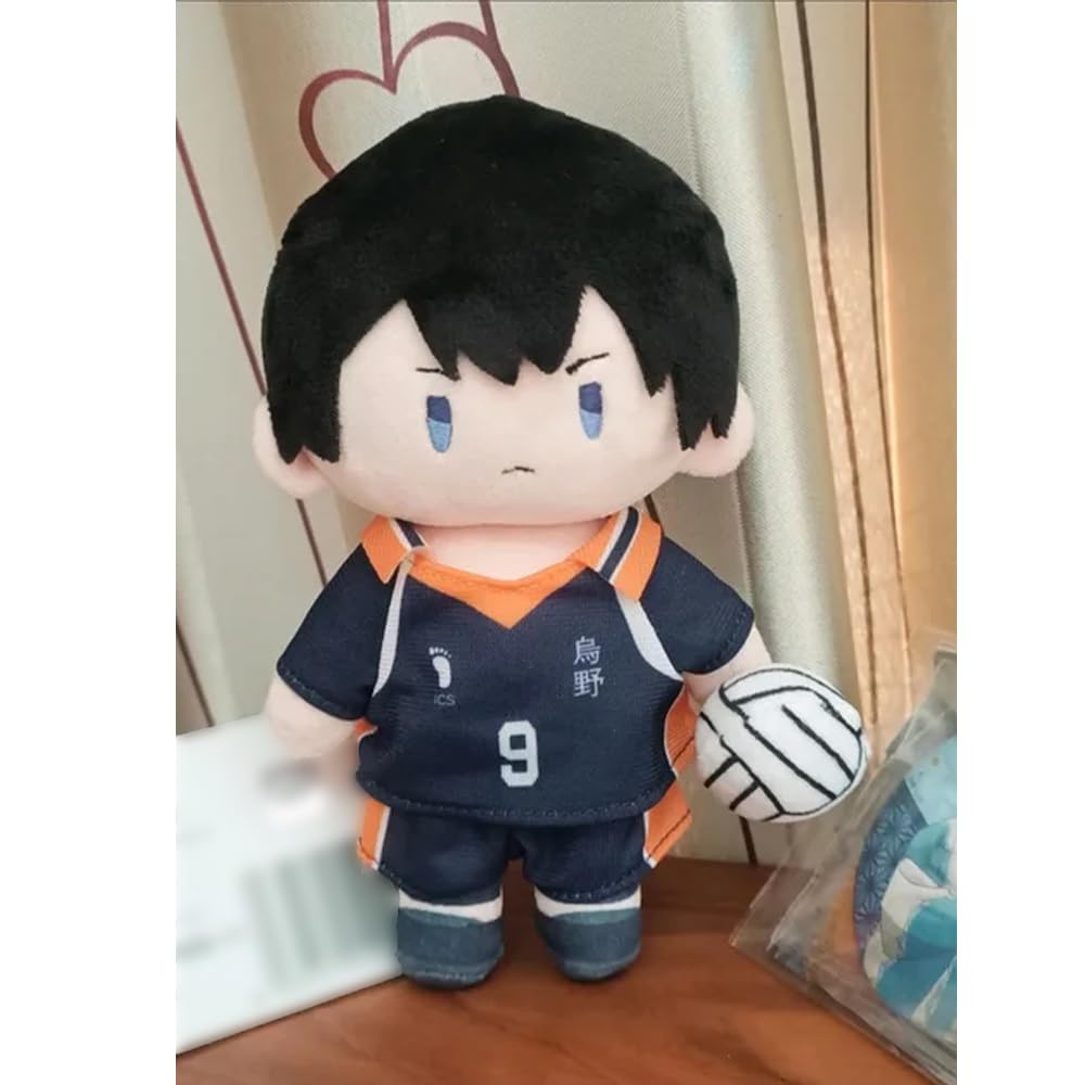Shoyo Hinata Plüsch-Kome, Kenma, Plüschfigur, Schlüsselanhänger, Anime, PP-Baumwolle, Kissen, 18 cm, weich, gefüllt, pelzig, Tasche, Charm, Sofakissen, Heimdekoration, 4 Stück