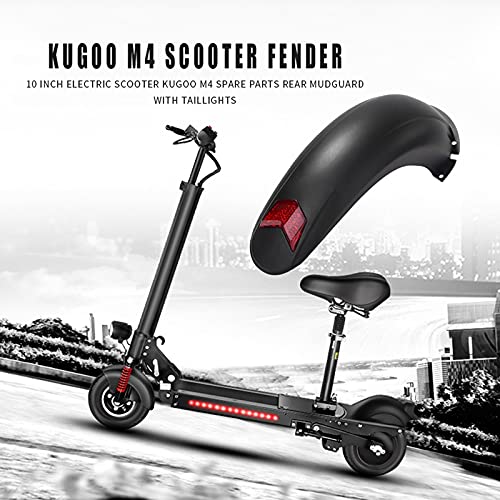 Parafango Posteriore Per Scooter Elettrico 10 Pollici Con Luce Rossa – Ricambio Paraspruzzi Leggero E Facile Da Installare