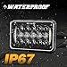 SPL DOT Approved 60W 4x6 Inch LED Headlights with DRL and Hi/Lo Sealed Beam for H4651 H4652 H4656 H4666 H6545 Freightliner Kenworth Peterbilt International Volvo Sterling Western Star Mack-Black