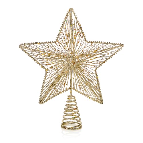 Decoración de árbol de Navidad Premier estilo estrella con acabado brillante de lujo 2